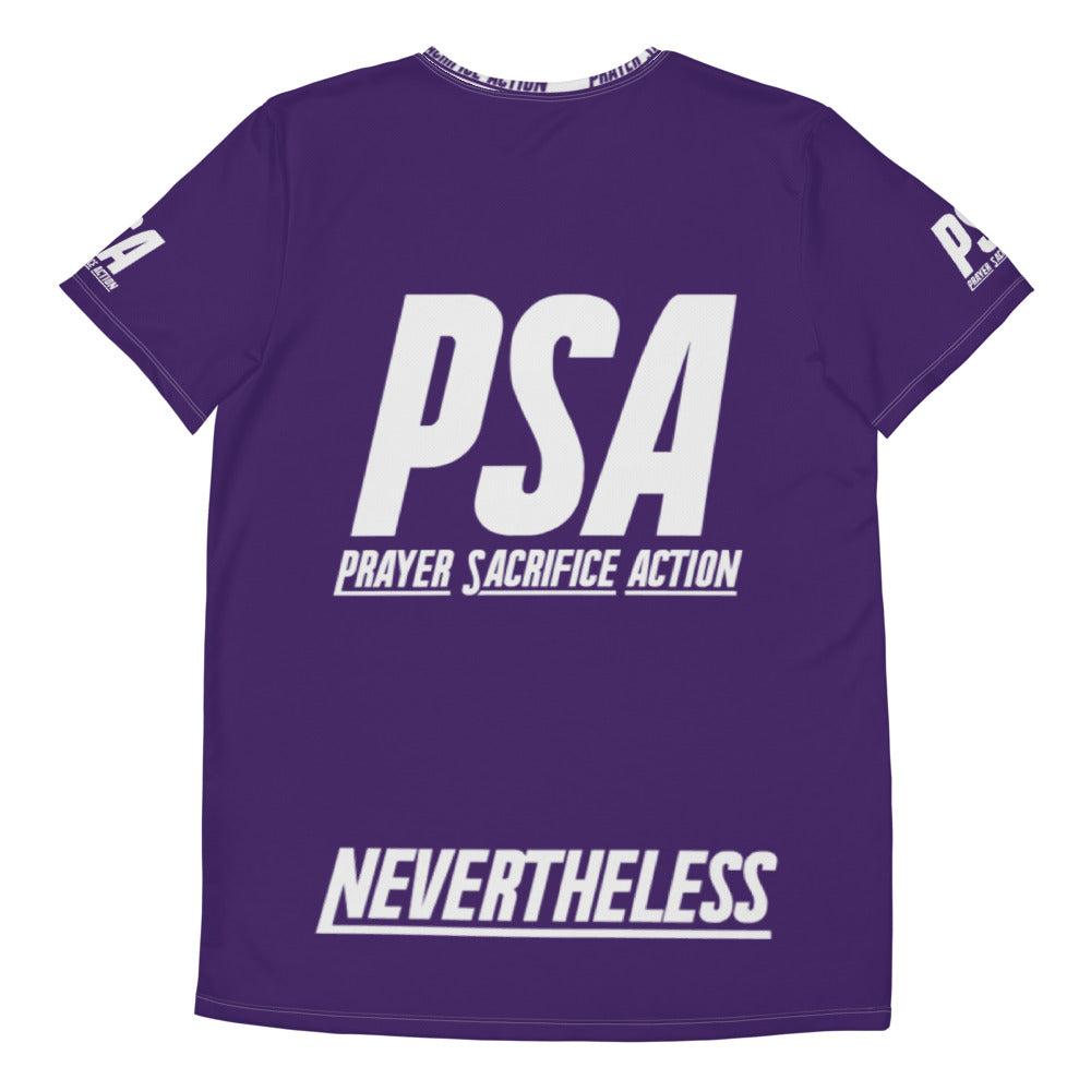 Purple NeverTheLess Men's Athletic T-shirt