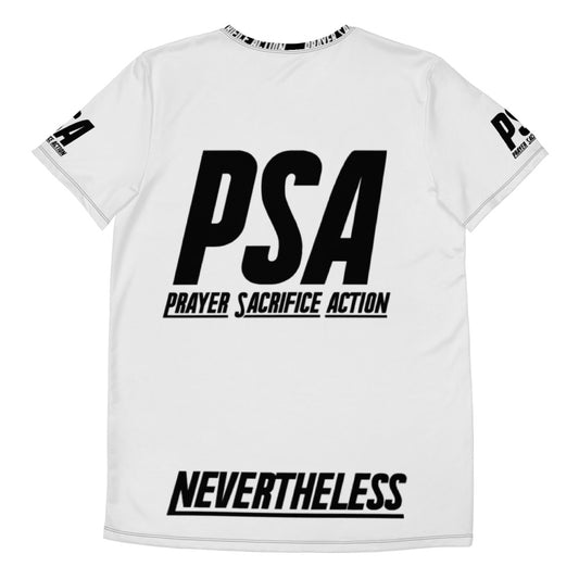 White NeverTheLess Men's Athletic T-shirt