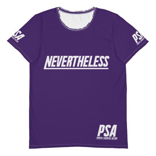 Purple NeverTheLess Men's Athletic T-shirt