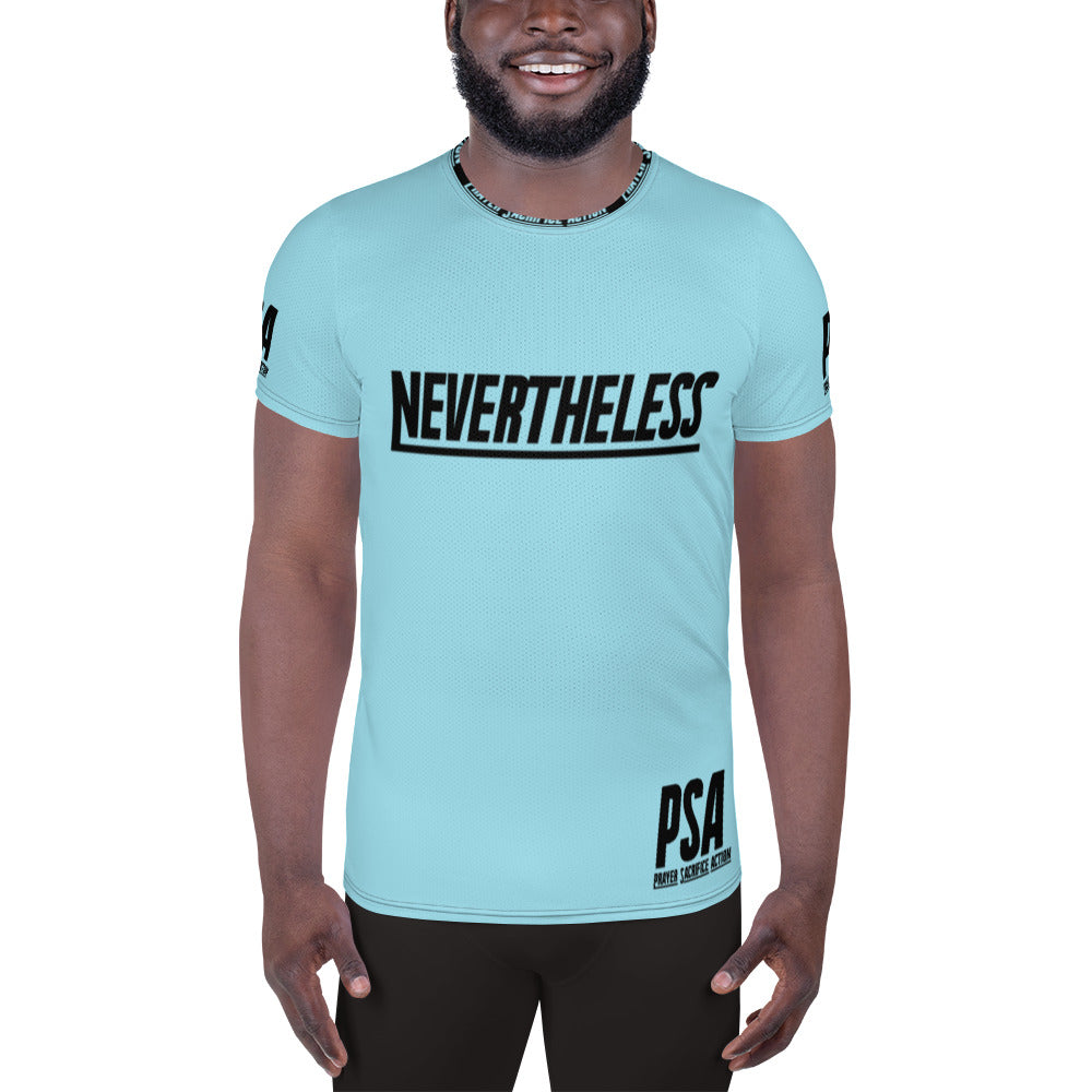 Blizzard Blue NeverTheLess Men's Athletic T-shirt