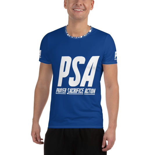 Blue Classic Men's Athletic T-shirt