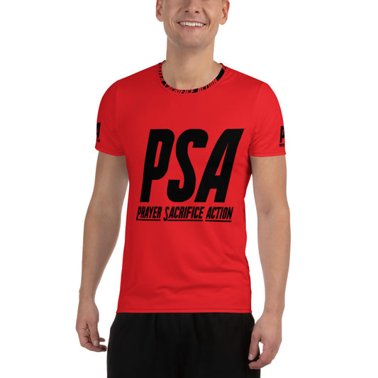 Red Classic Men's Athletic T-shirt