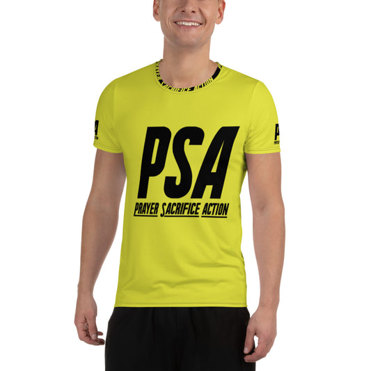 Yellow Classic Men's Athletic T-shirt