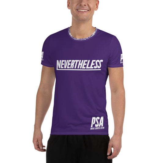 Purple NeverTheLess Men's Athletic T-shirt