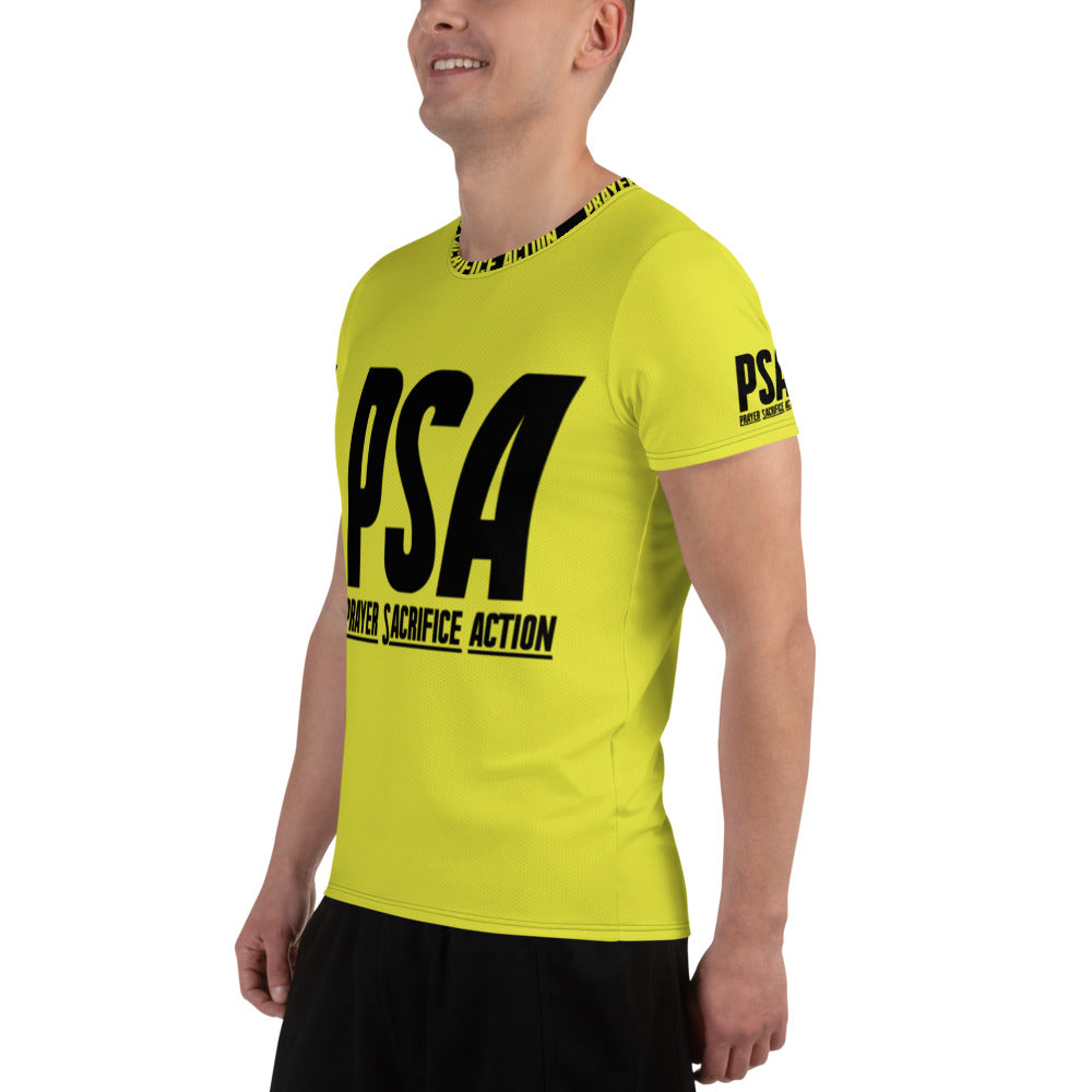 Yellow Classic Men's Athletic T-shirt