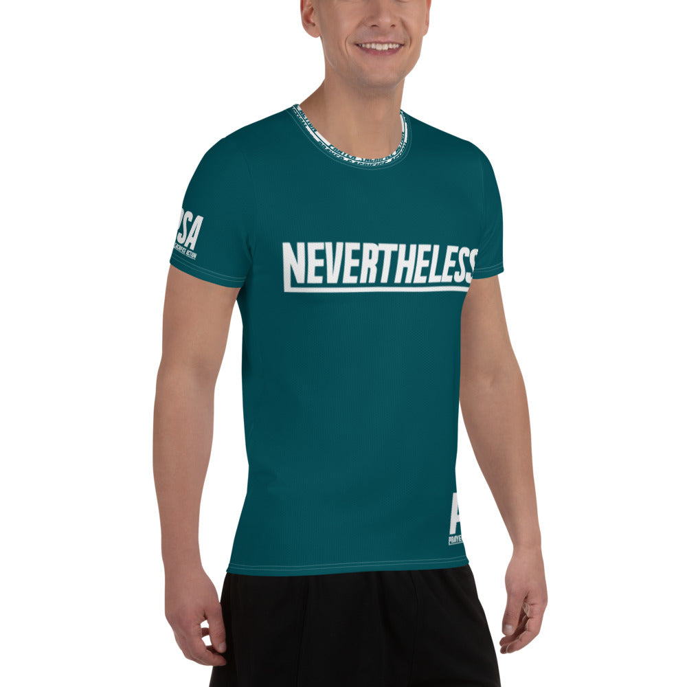 Sherpa Blue NeverTheLess Men's Athletic T-shirt