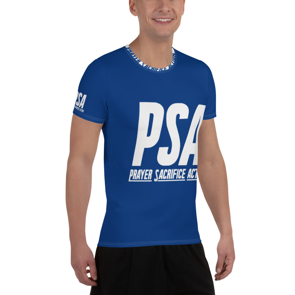 Blue Classic Men's Athletic T-shirt