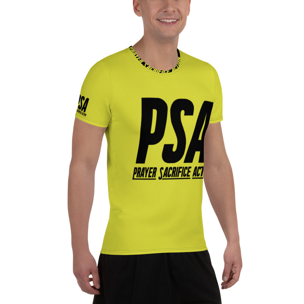 Yellow Classic Men's Athletic T-shirt