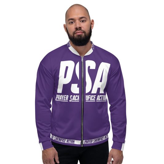 Purple Classic Unisex Bomber Jacket