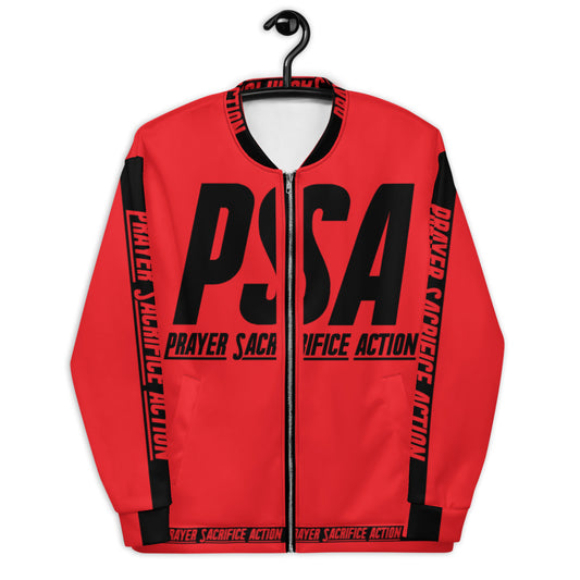 Red Classic Unisex Bomber Jacket