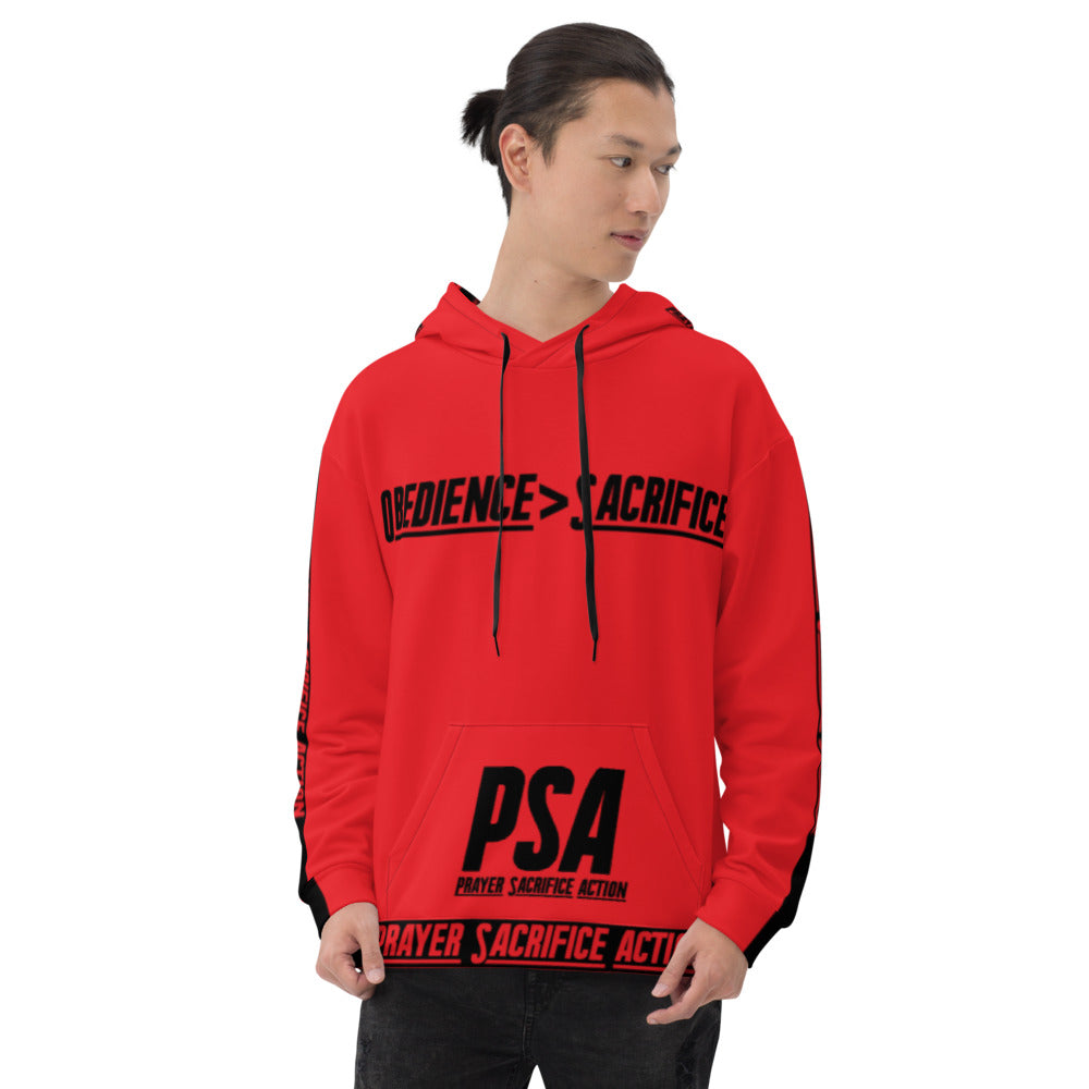 Red Obedience Sacrifice Hoodie