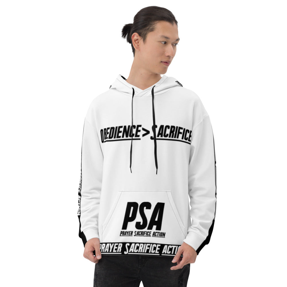 White Obedience Sacrifice Hoodie