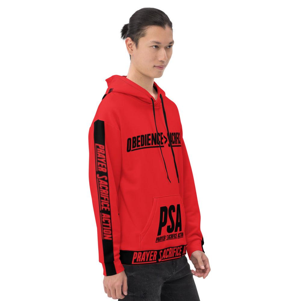 Red Obedience Sacrifice Hoodie