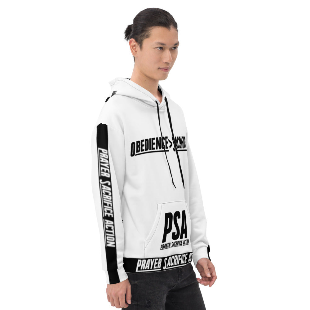 White Obedience Sacrifice Hoodie