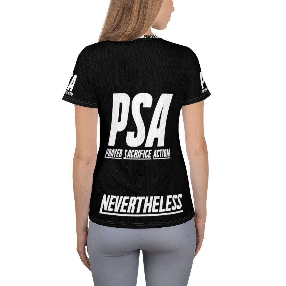 Black NeverTheLess Women's Athletic T-shirt