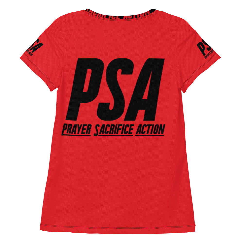 Red Classic Women's Athletic T-shirt