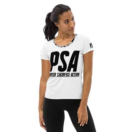 White Classic Women's Athletic T-shirt