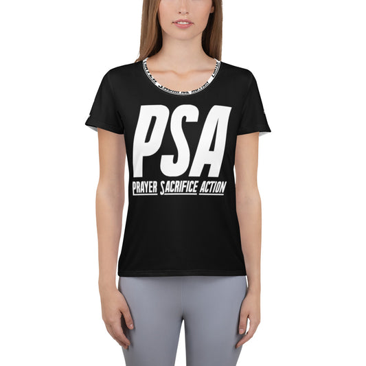Black Classic Women's Athletic T-shirt