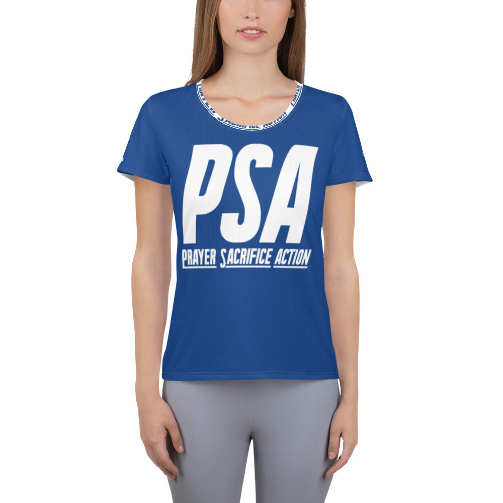 Blue Classic Women's Athletic T-shirt