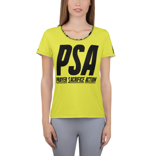 Yellow Classic Women's Athletic T-shirt