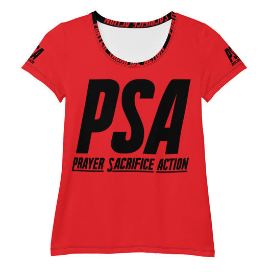 Red Classic Women's Athletic T-shirt