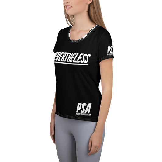Black NeverTheLess Women's Athletic T-shirt