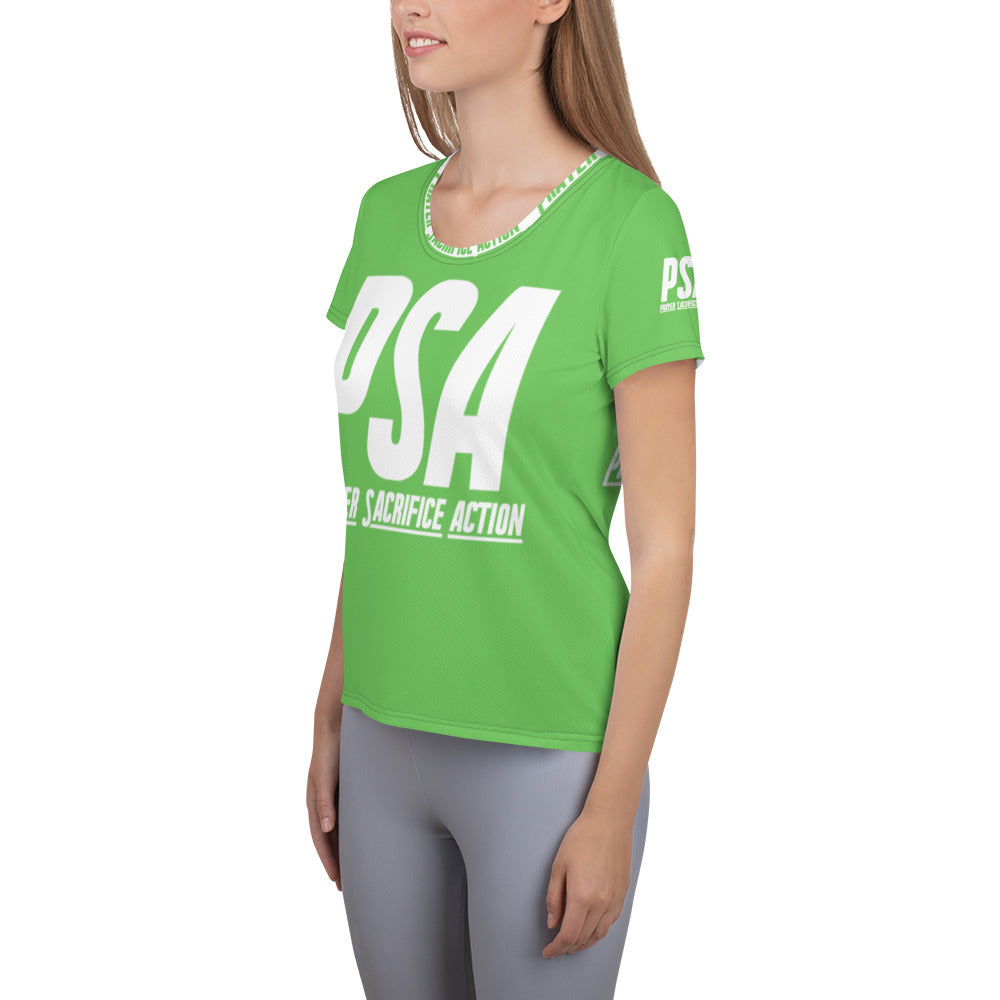 Green Classic Women's Athletic T-shirt