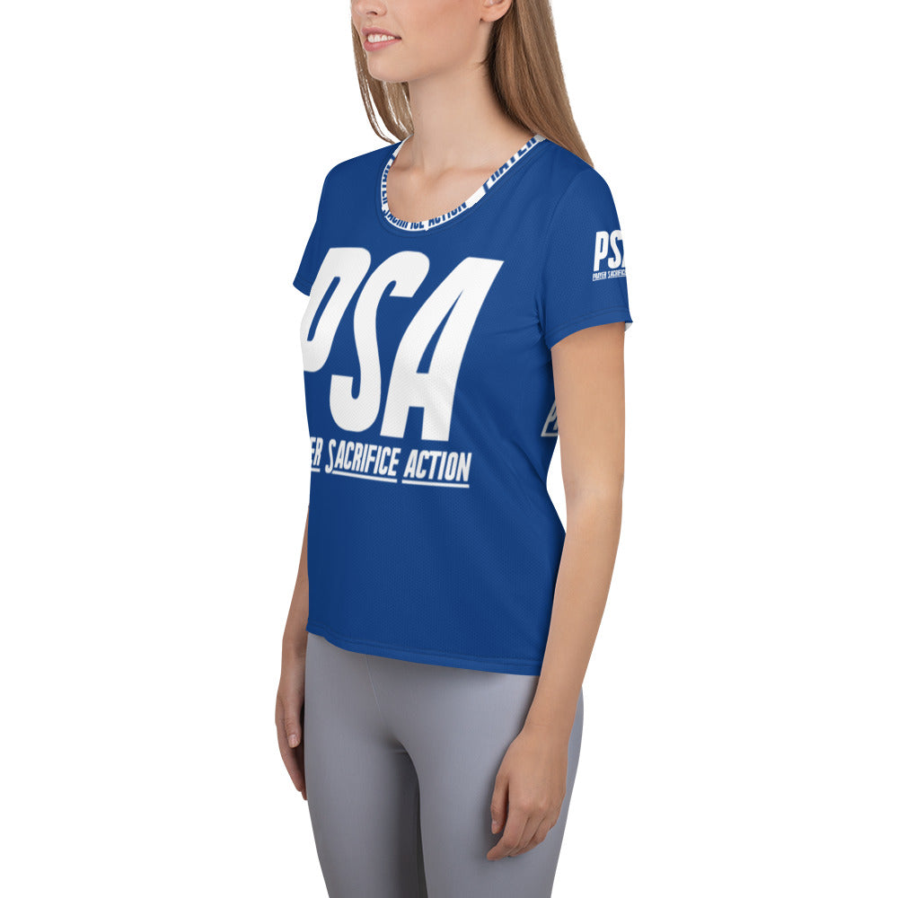 Blue Classic Women's Athletic T-shirt