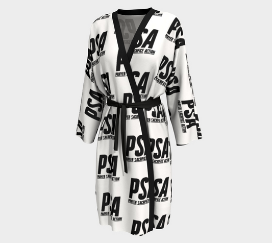 Black Classic Robe Peignoir